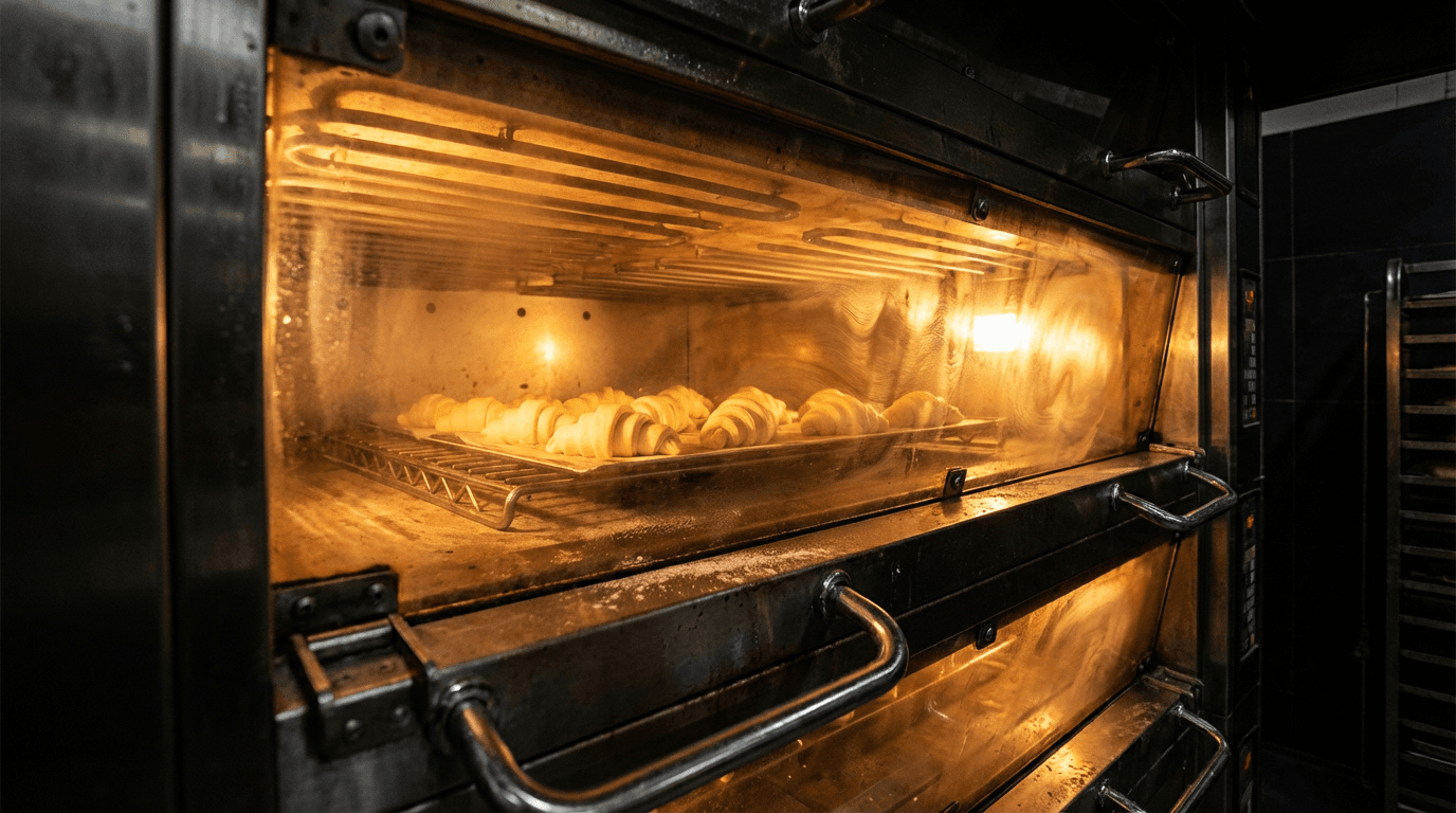 Spotless stainless steel oven interior after a deep clean