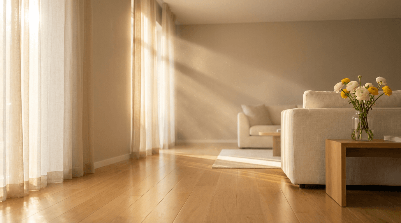 Spotless and bright empty apartment ready for a tenant move-in