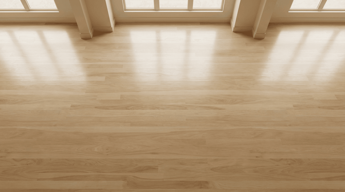An empty, clean apartment with streak-free windows and shiny floors